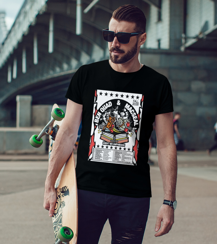 Ben Quad And Macseal Fall 2026 Tour Aren't We Amphibians Co Headliner T-Shirt
