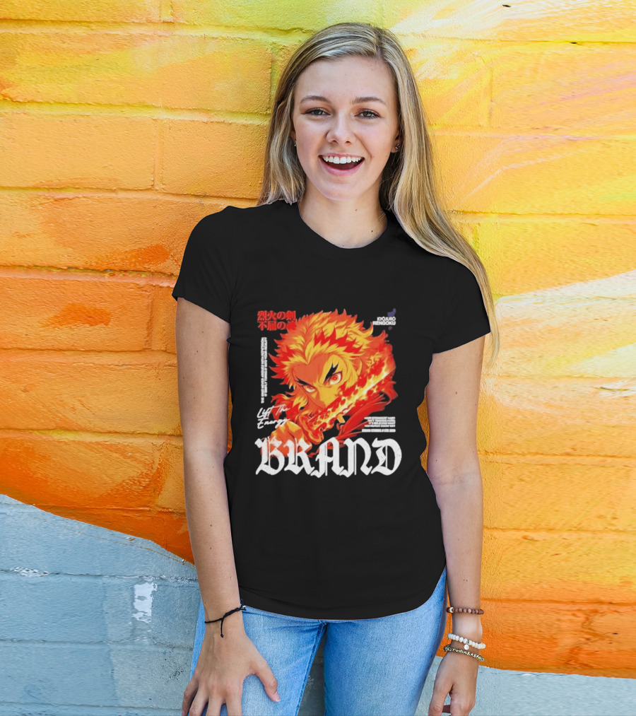 Kyojuro Rengoku Lift The Energy Flame Sword T-Shirt