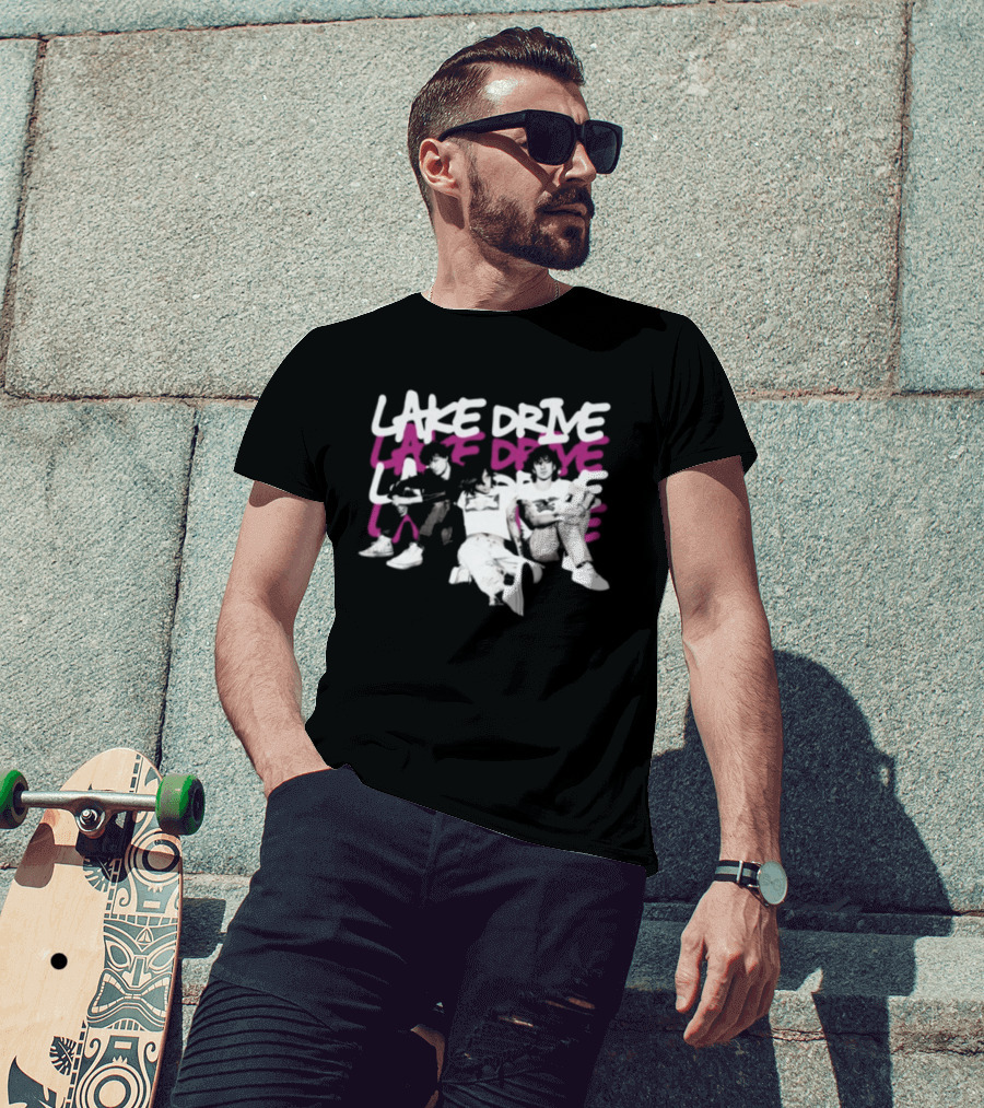 Lake Drive Vintage Vibe Retro Style Casual Crew T-Shirt