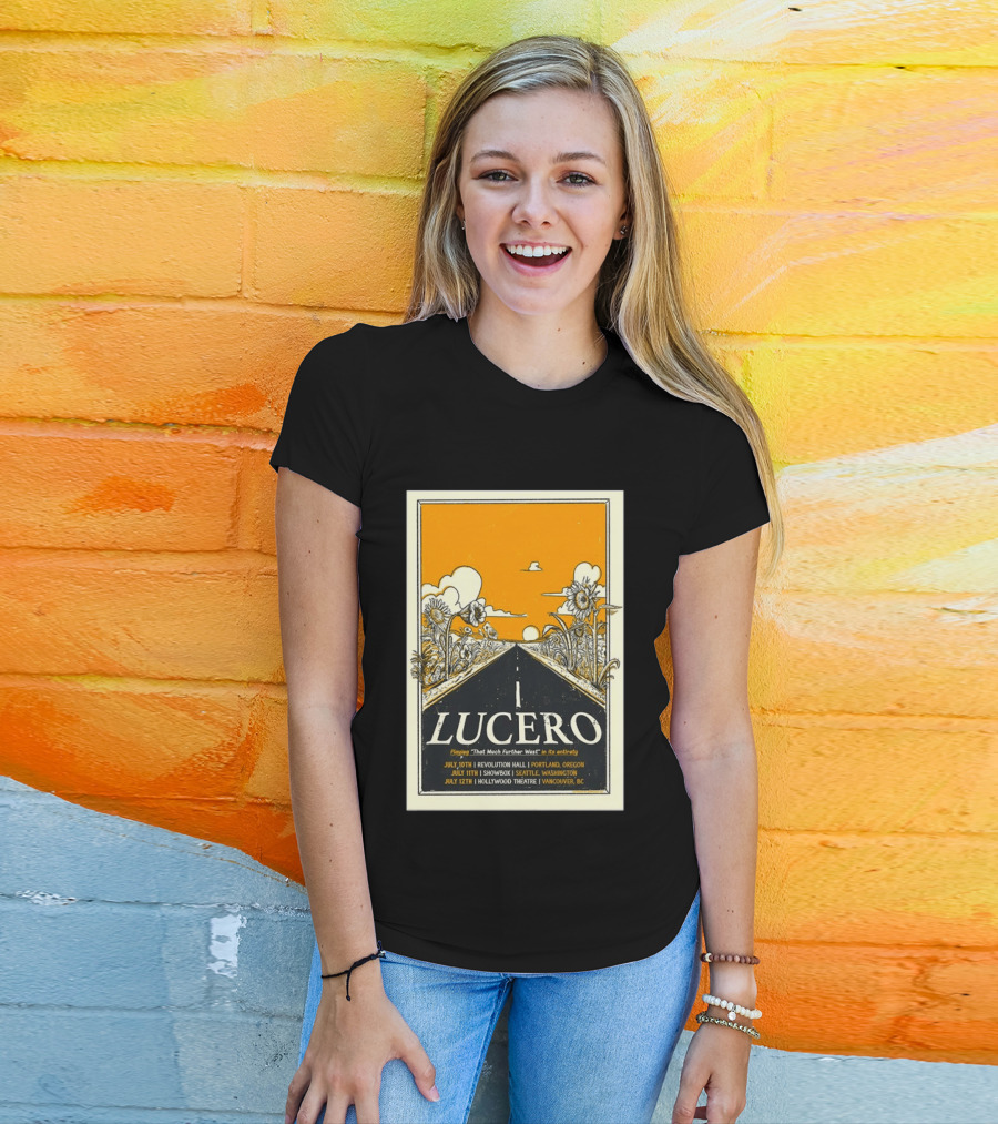 Lucero Playing That Much Further West Portland Seattle Vancouver July 2026 Tour T-Shirt