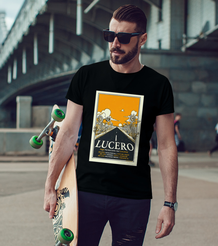 Lucero Playing That Much Further West Portland Seattle Vancouver July 2026 Tour T-Shirt