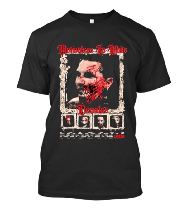 Motionless In White MIW The Sweat And Blood Tour 2026 Decades So Tear Me Apart And You Will See T-Shirt