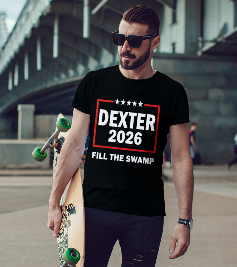 Dexter 2026 Fill The Swamp Five Stars Red Border T-Shirt