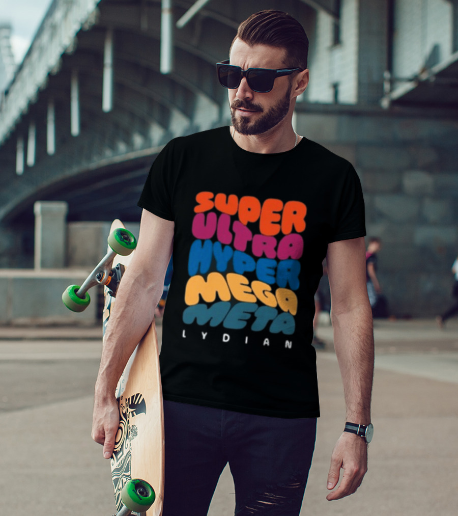 Jacob Collier Store Super Ultra Hyper Mega Meta Lydian Bold Colorful T-Shirt