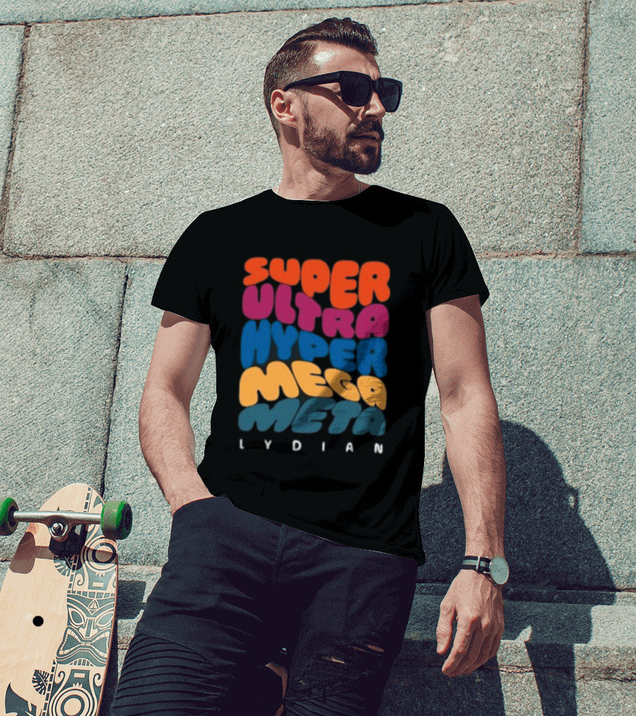Jacob Collier Store Super Ultra Hyper Mega Meta Lydian Bold Colorful T-Shirt