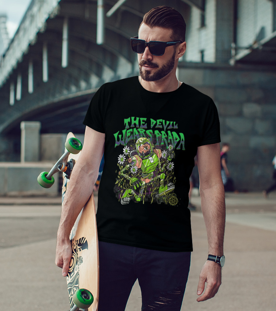 The Devil Wears Prada Brainman Robot Floral T-Shirt