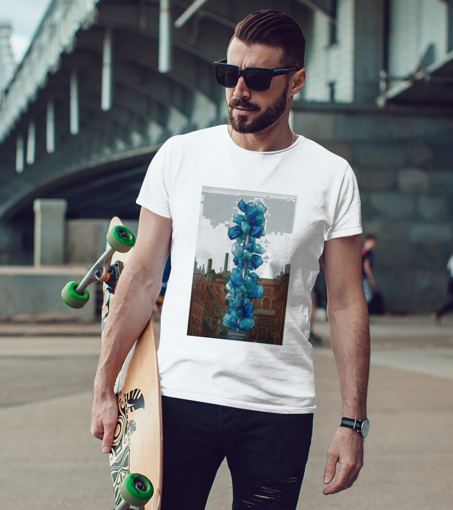 Bob Schneider Jazzbones Tacoma Washington August 7 2026 Blue Crystal Cityscape T-Shirt