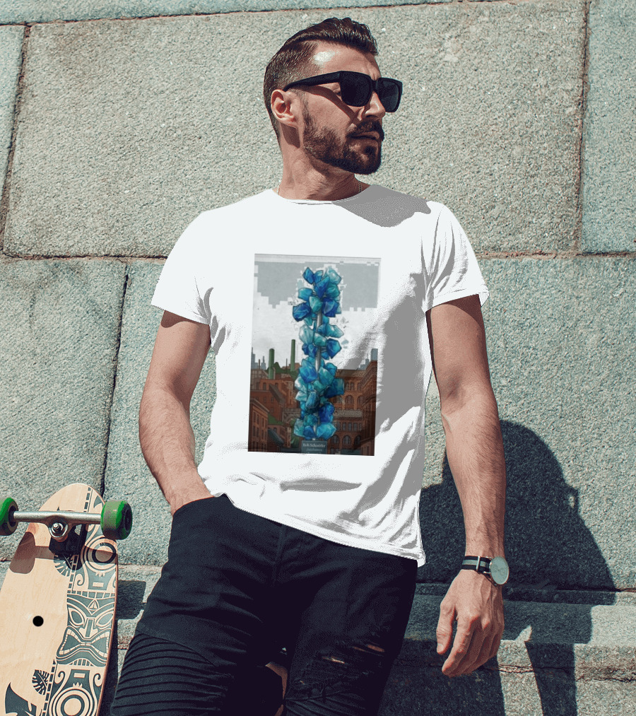 Bob Schneider Jazzbones Tacoma Washington August 7 2026 Blue Crystal Cityscape T-Shirt