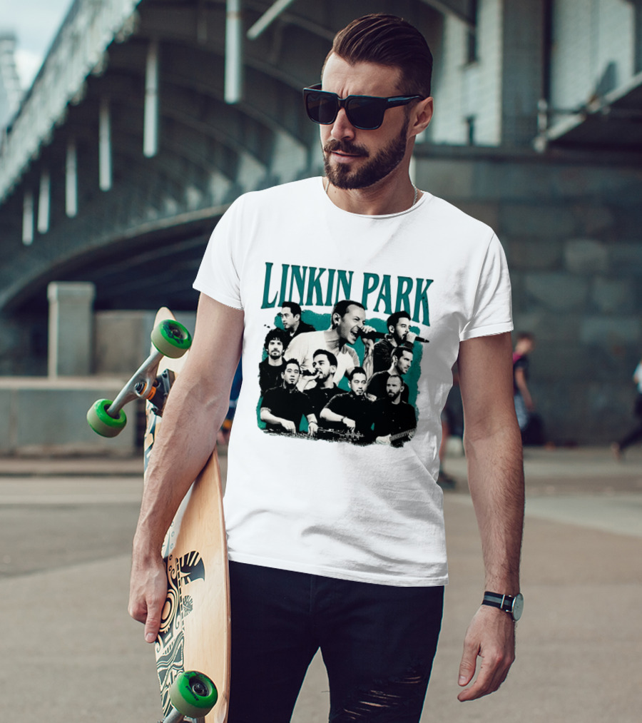 Linkin Park Chester Bennington Mike Shinoda Band Collage T-Shirt