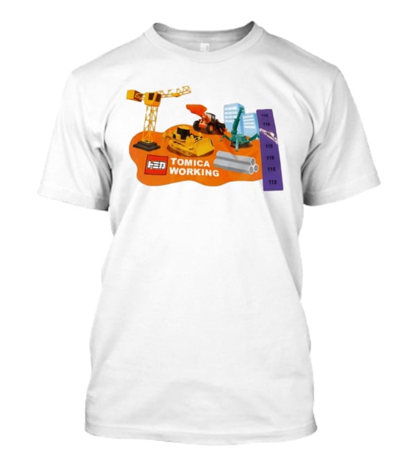 Tomica Working Construction Vehicles Crane Excavator Bulldozer T-Shirt