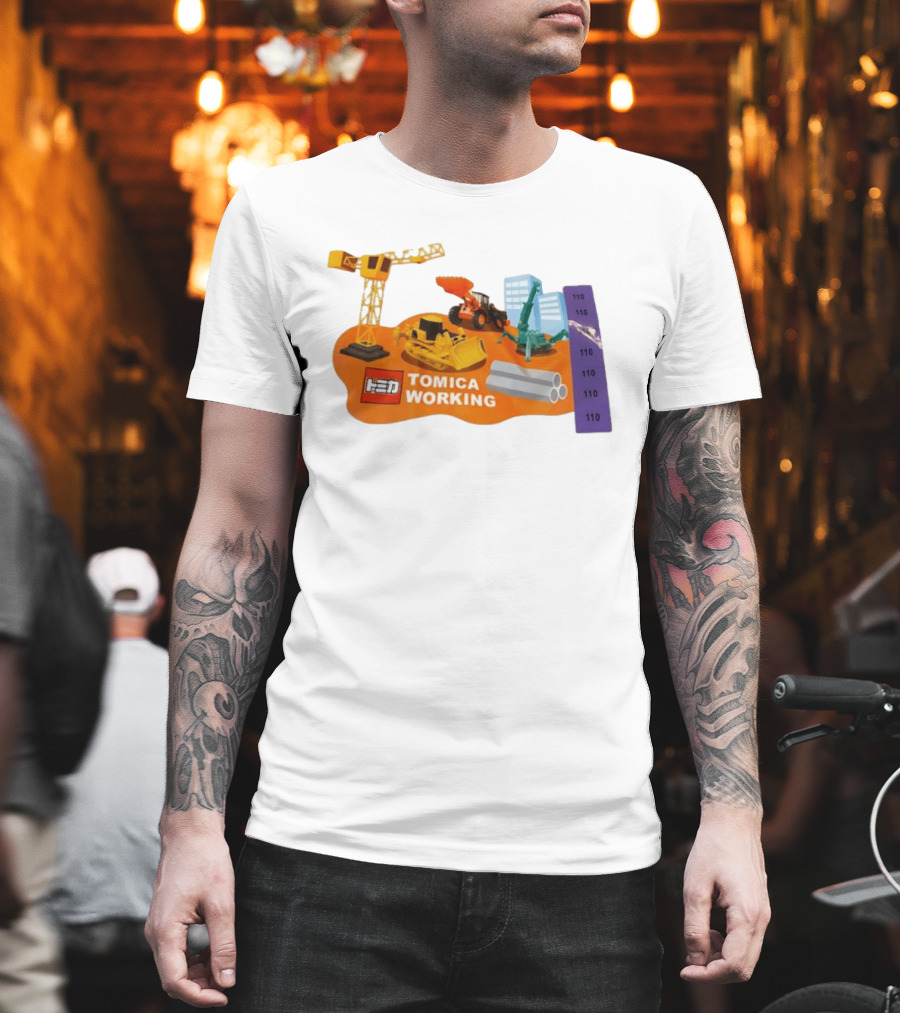 Tomica Working Construction Vehicles Crane Excavator Bulldozer T-Shirt