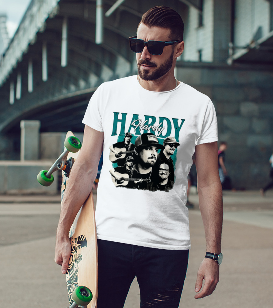 Hardy Country Music Singer Montage Collage T-Shirt