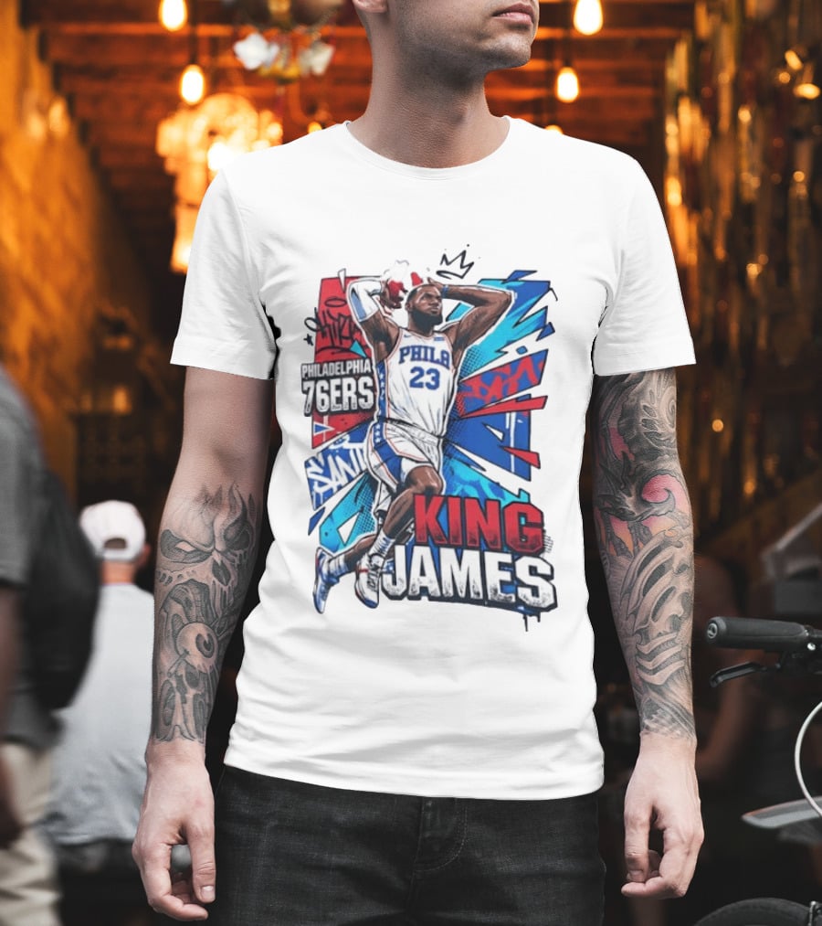 Philadelphia 76ers King James No 23 Dunk Basketball T-Shirt