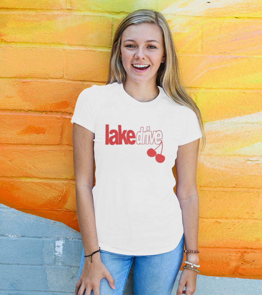 Lake Drive Cherry Ringer Retro Style Vibes T-Shirt