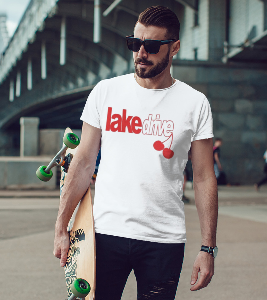 Lake Drive Cherry Ringer Retro Style Vibes T-Shirt