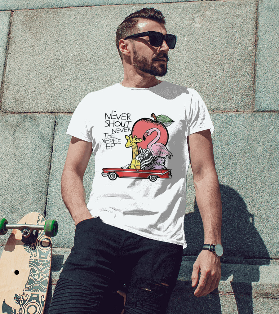 Never Shout Never The Yippee EP Flamingo Giraffe Panda Christofer Drew T-Shirt