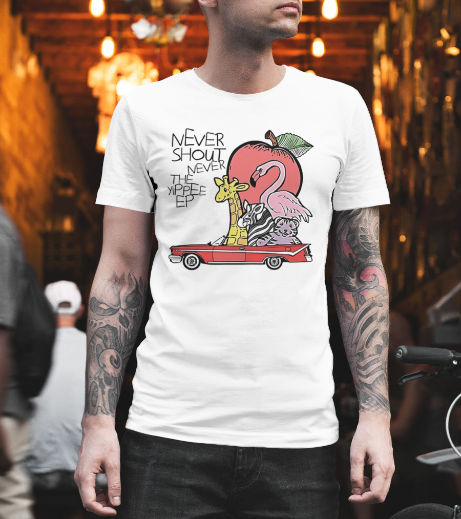 Never Shout Never The Yippee EP Flamingo Giraffe Panda Christofer Drew T-Shirt