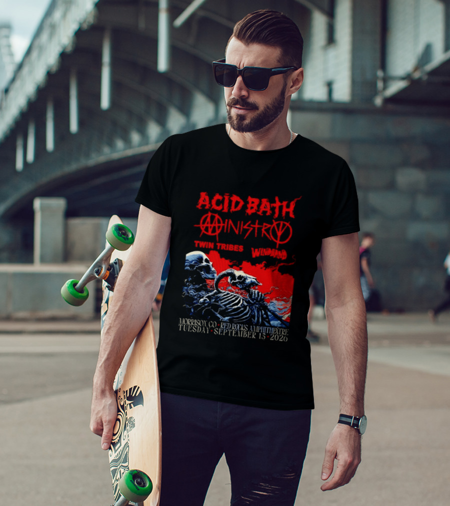 Acid Bath Ministry Twin Tribes Windhand Red Rocks Amphitheatre September 2026 Concert T-Shirt