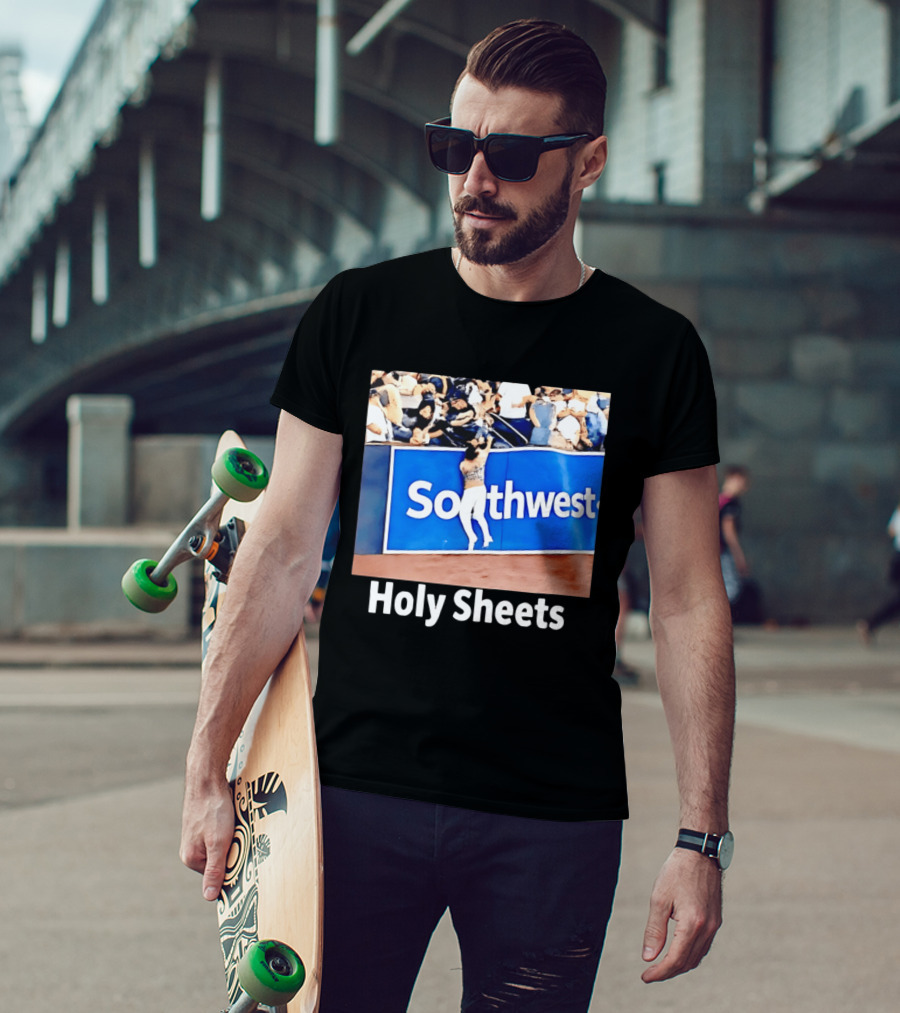 Southwest Holy Sheets Baseball Meme Fan Reaching Catch T-Shirt