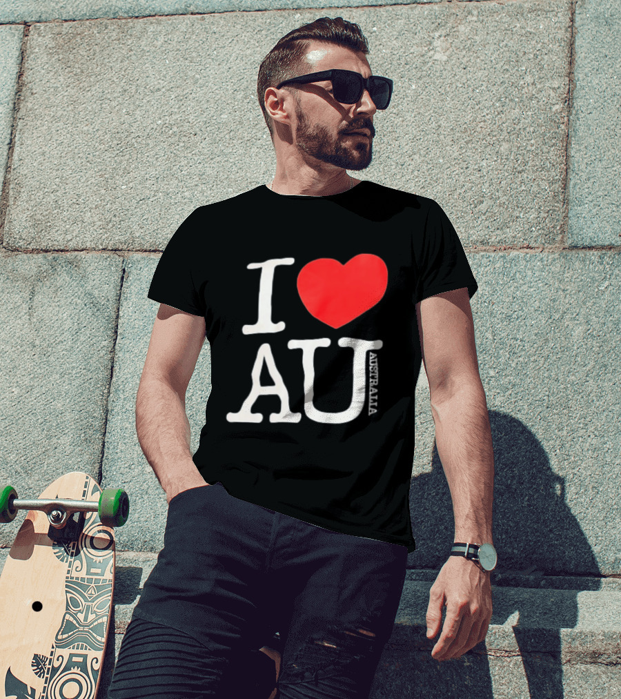 I Love AU Heart Australia Souvenir T-Shirt