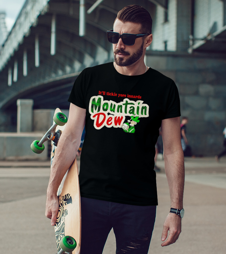 It'll Tickle Yore Innards Mountain Dew Classic Vintage Look T-Shirt
