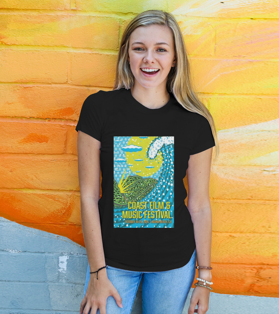 Coast Film And Music Festival Laguna Beach CA October 16 25 2026 Scenic Wave Sun And Clouds T-Shirt