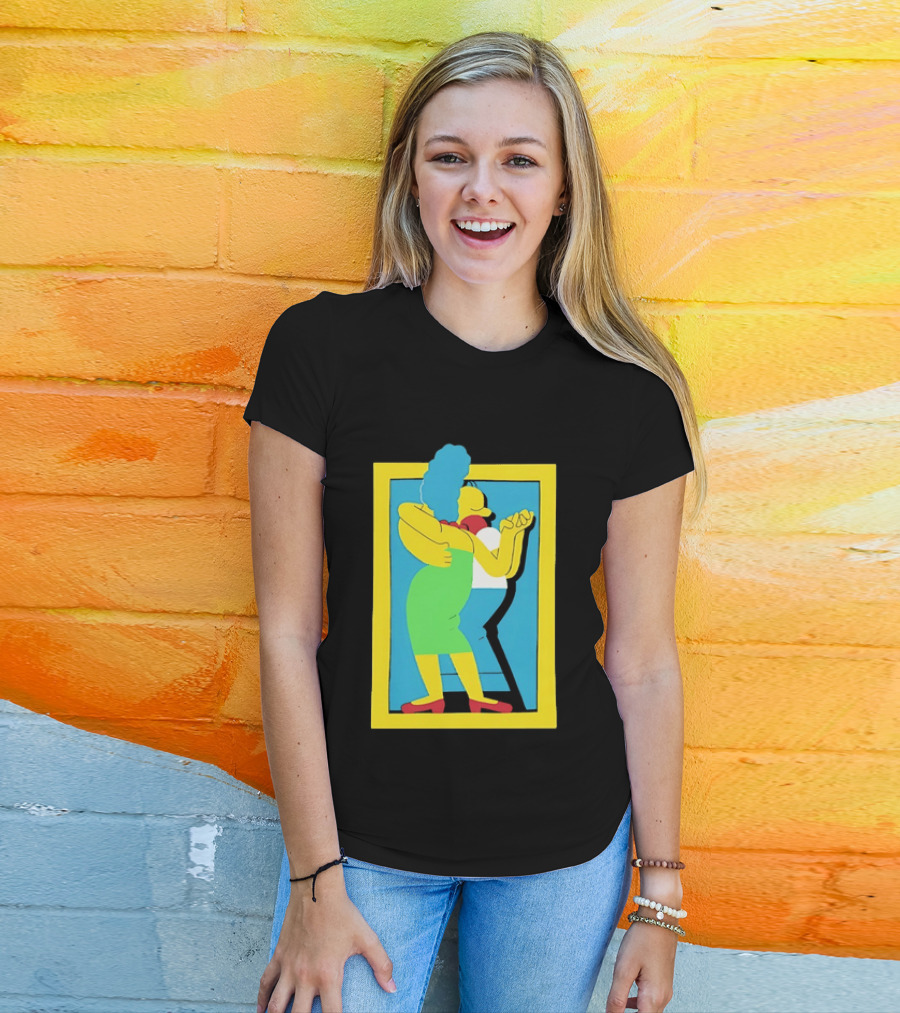 Simps Dance Iconic Cartoon Couple Embrace T-Shirt