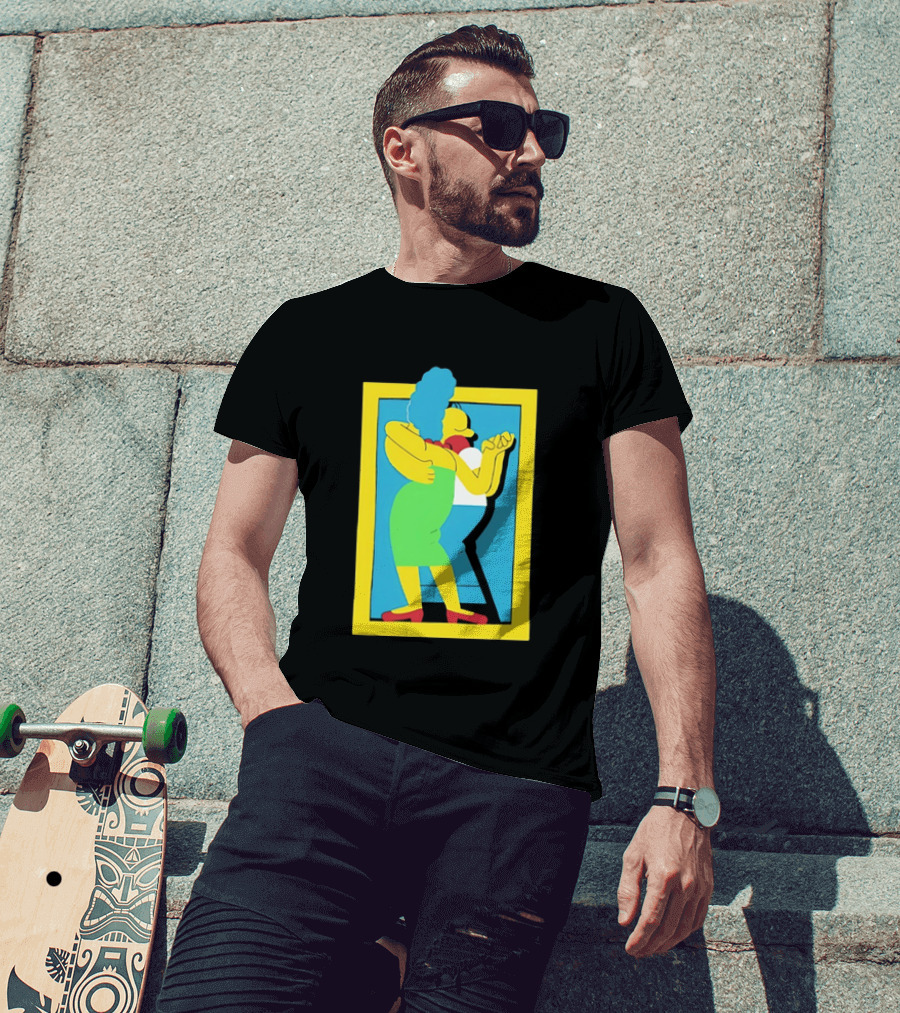 Simps Dance Iconic Cartoon Couple Embrace T-Shirt