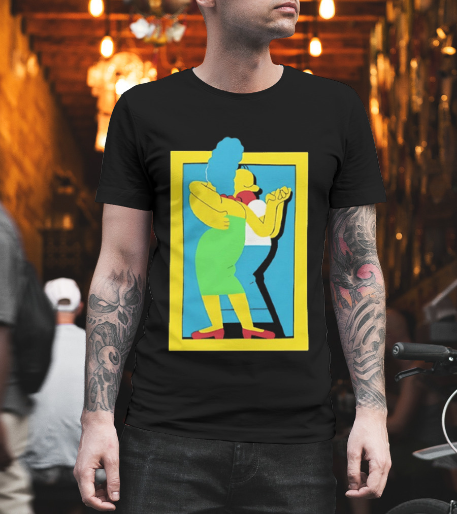 Simps Dance Iconic Cartoon Couple Embrace T-Shirt