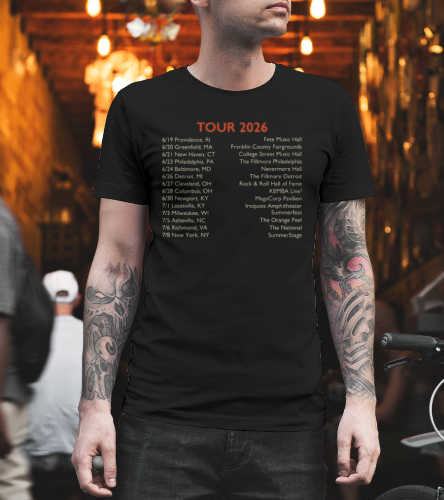 Spoon Lucifer On The Sofa 2026 Tour Dates And Venues List T-Shirt