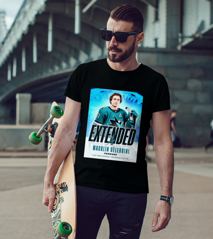 Extended Macklin Celebrini Forward Five Year Contract Beginning 2027 28 T-Shirt