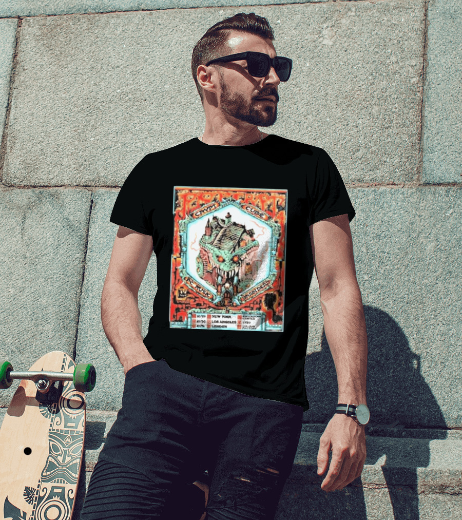 Pop Crypt Crypto Graphic Cube PC Music Brain Dead 2026 Tour New York Los Angeles London T-Shirt