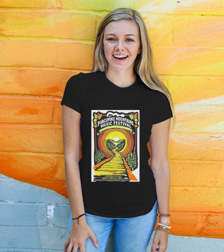 20th Porcupine Mountains Music Festival August 28 29 2026 Ontonagon Michigan Porcupine Mountains Wilderness State Park T-Shirt