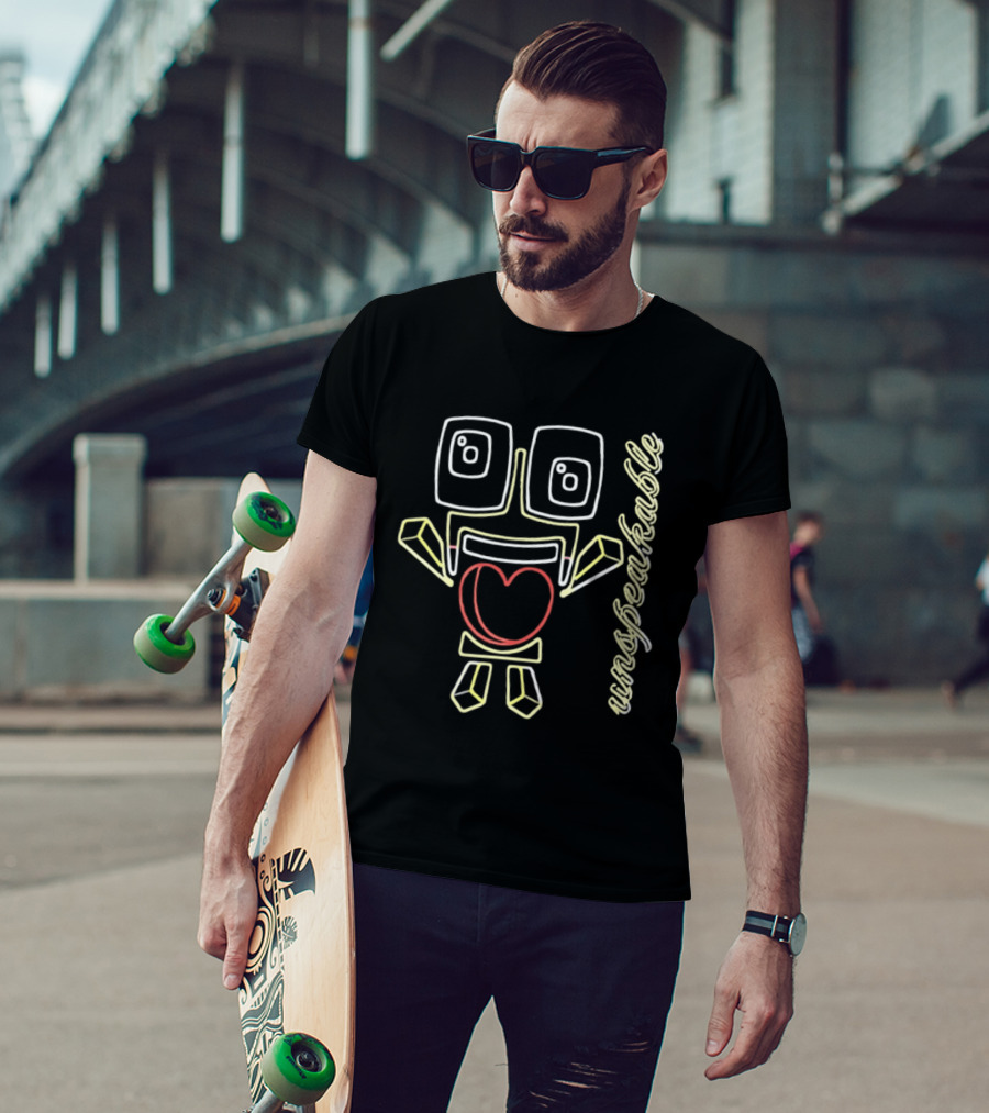 Unspeakable Neon Heart Character YouTube T-Shirt