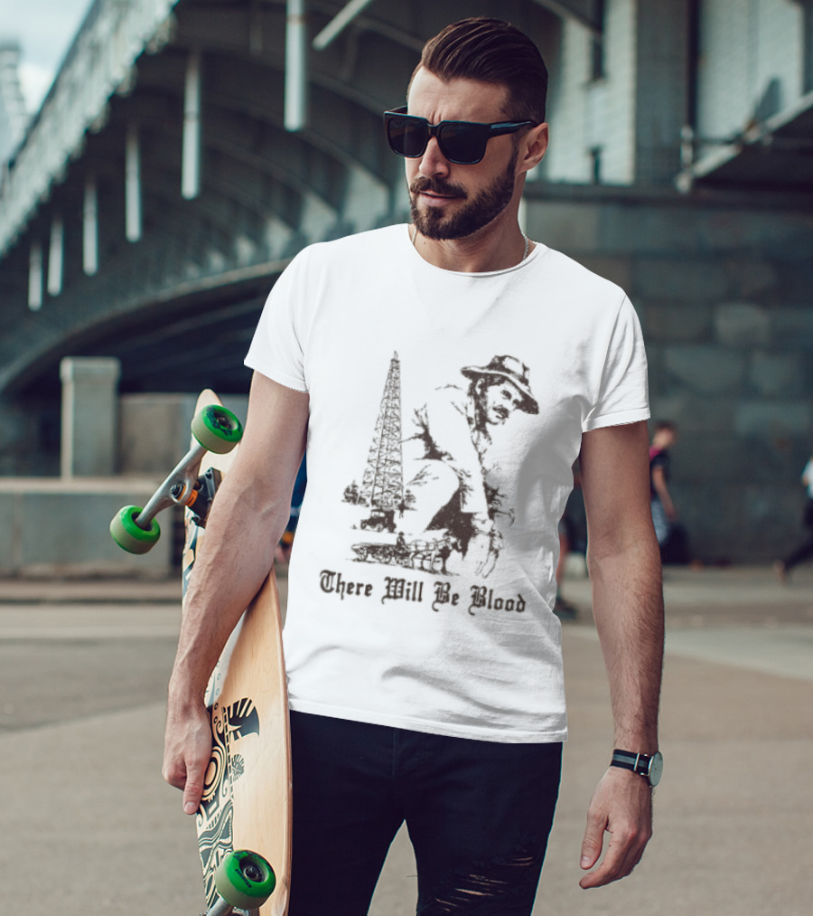 There Will Be Blood Rusty Mailbox Store Oil Derrick Cowboy T-Shirt