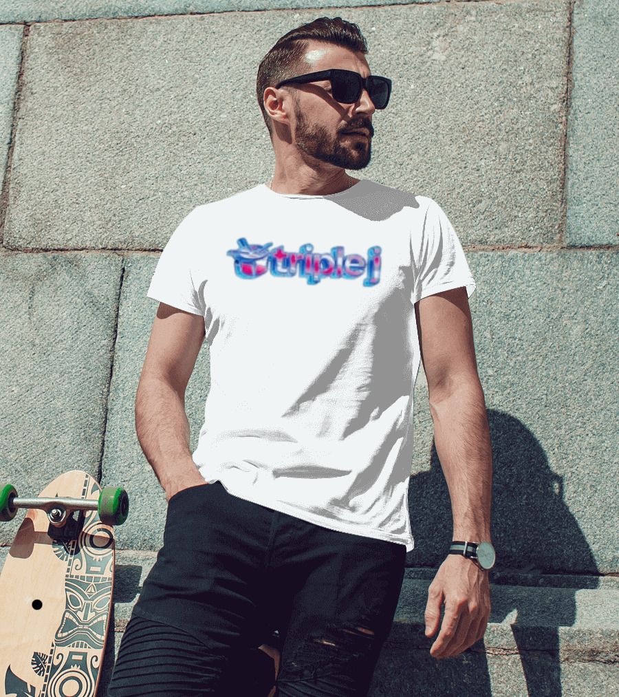 Triple J Dot Wav White T-Shirt