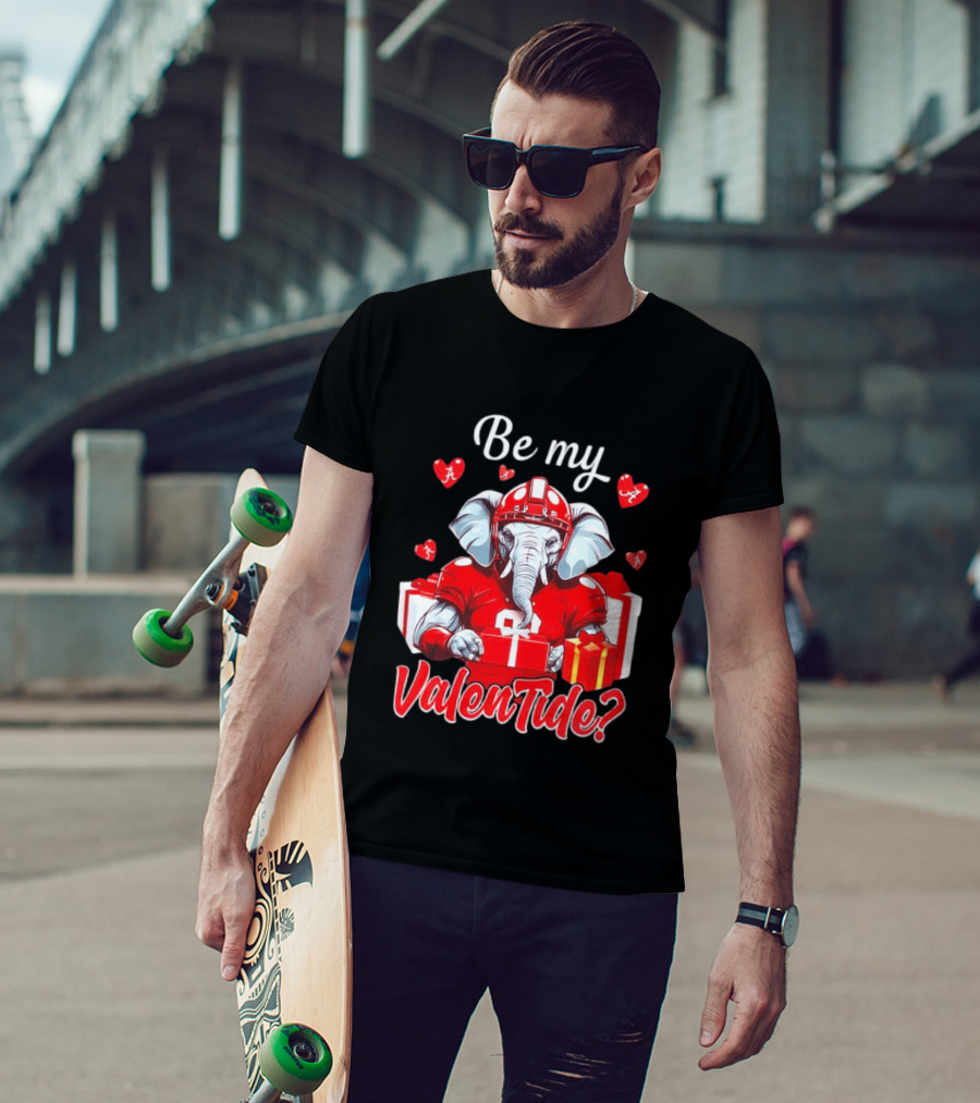 Be My ValenTide Alabama Crimson Tide Elephant Sports Valentine T-Shirt