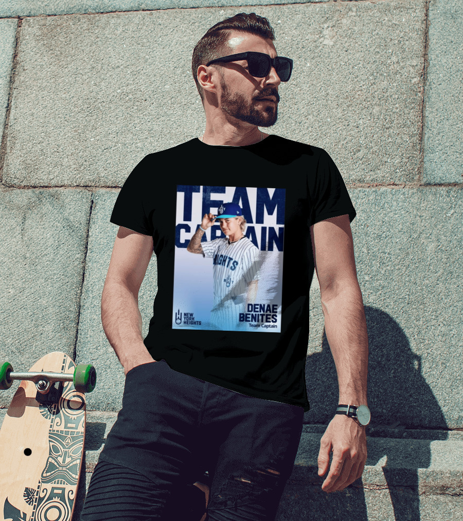 Team Captain Denae Benites New York Heights Baseball Team T-Shirt