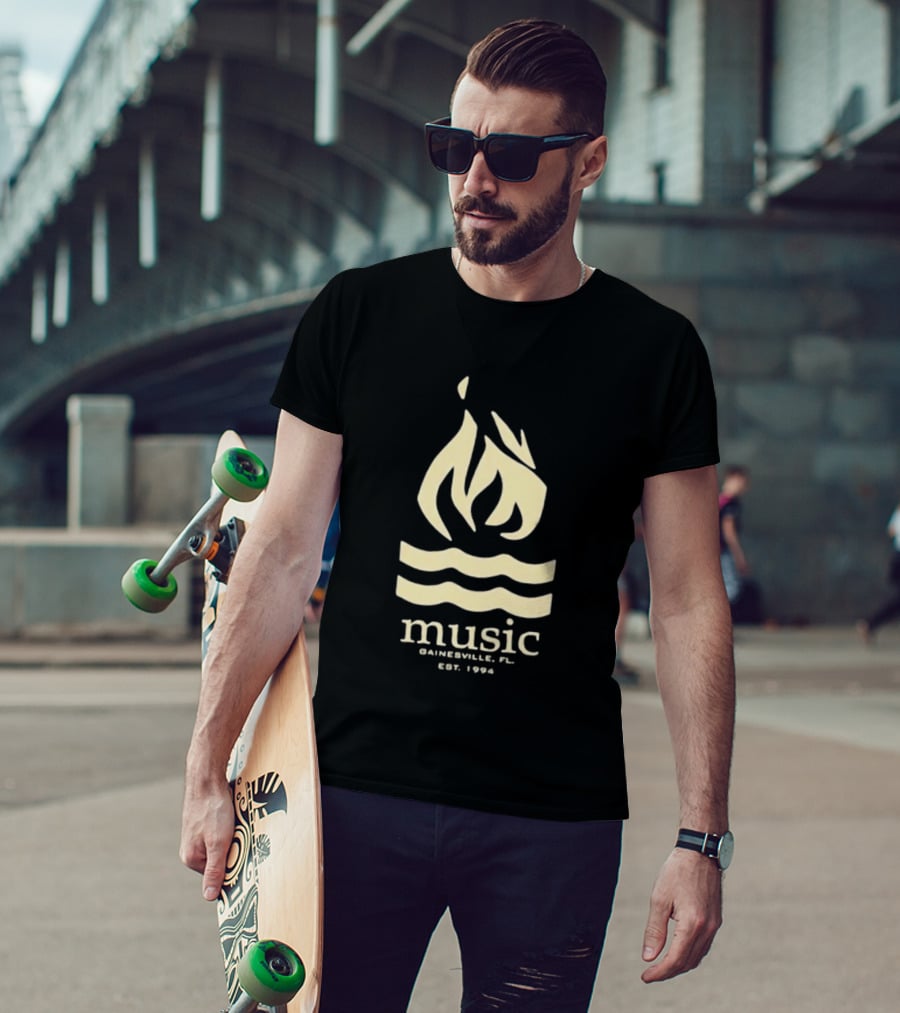 Hot Water Music Gainesville FL Est 1994 Flame And Waves T-Shirt