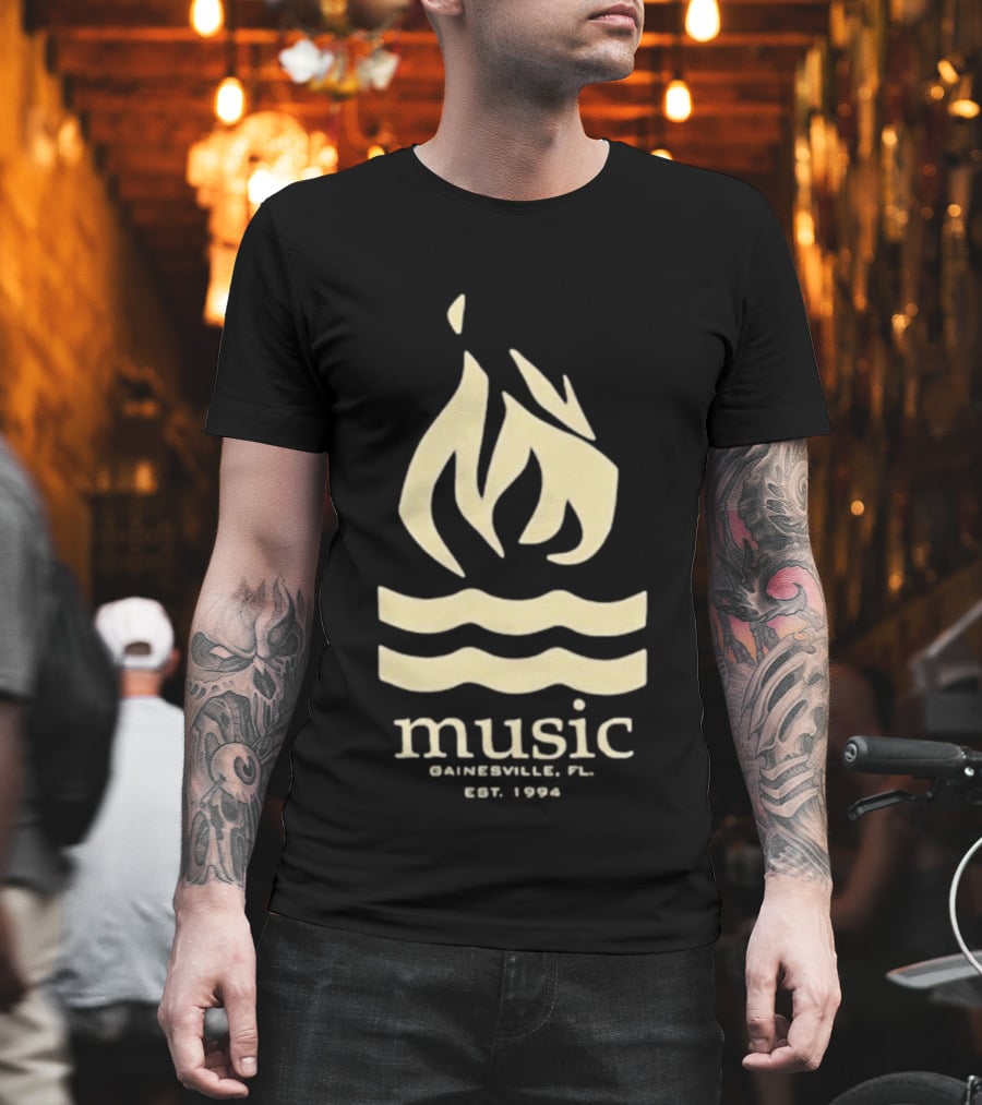Hot Water Music Gainesville FL Est 1994 Flame And Waves T-Shirt
