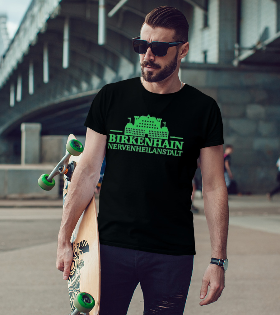 Kiz Birkenhain Nervenheilanstalt Building Icon Green T-Shirt