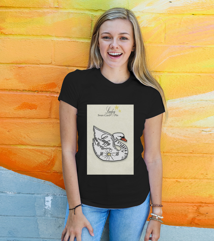 Laufey Swan Card Pin 2025 Stars Event T-Shirt