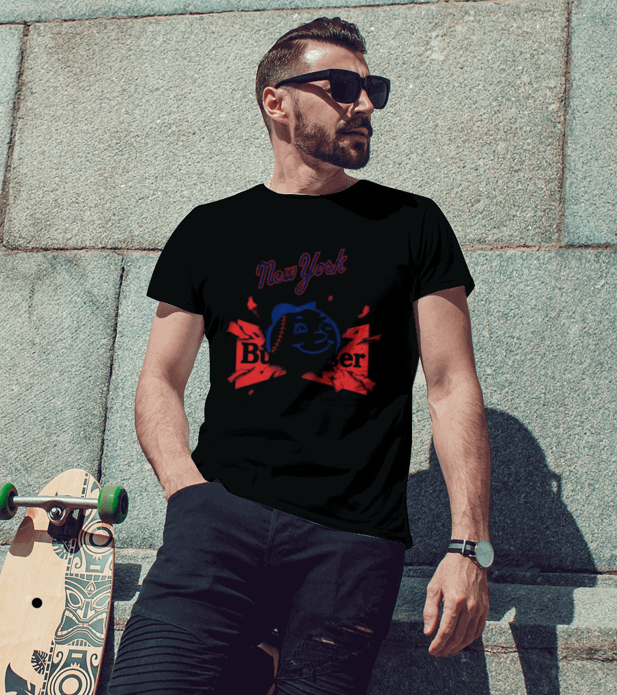 New York Mets Mr Met Budweiser Kings Of Baseball T-Shirt