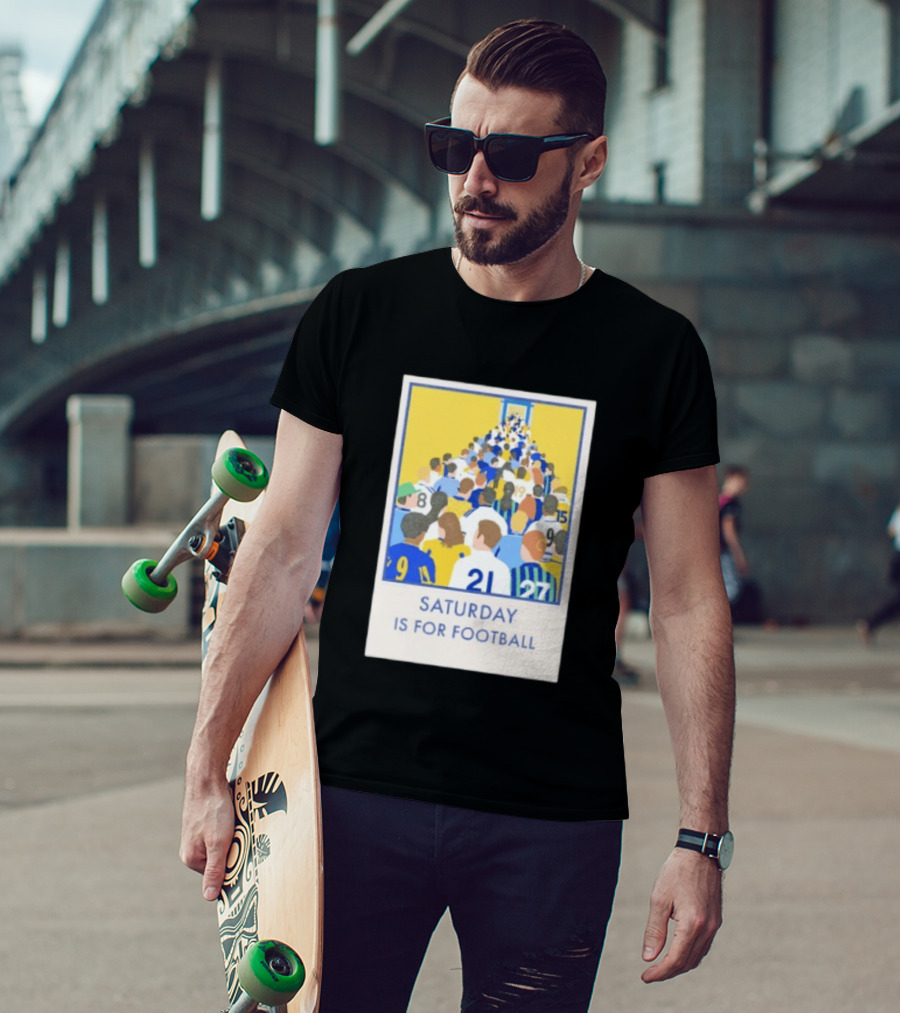 Saturday Is For Football Fans Colorful Player Gathering T-Shirt