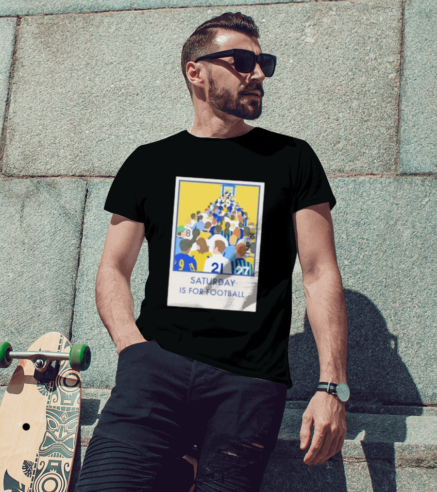 Saturday Is For Football Fans Colorful Player Gathering T-Shirt