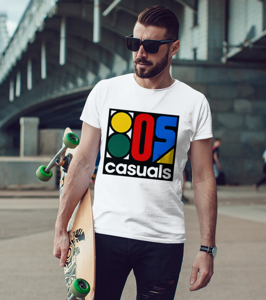 80s Casuals Retro Style Colorful Geometric Icon Collection T-Shirt