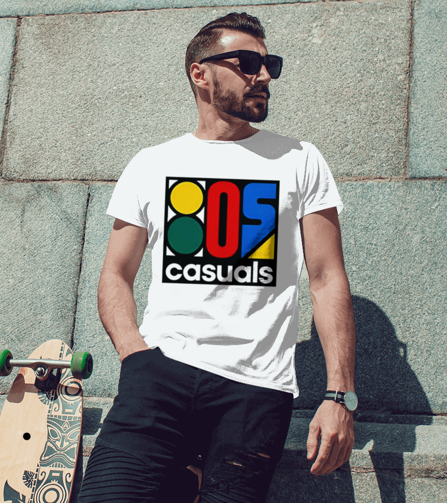80s Casuals Retro Style Colorful Geometric Icon Collection T-Shirt