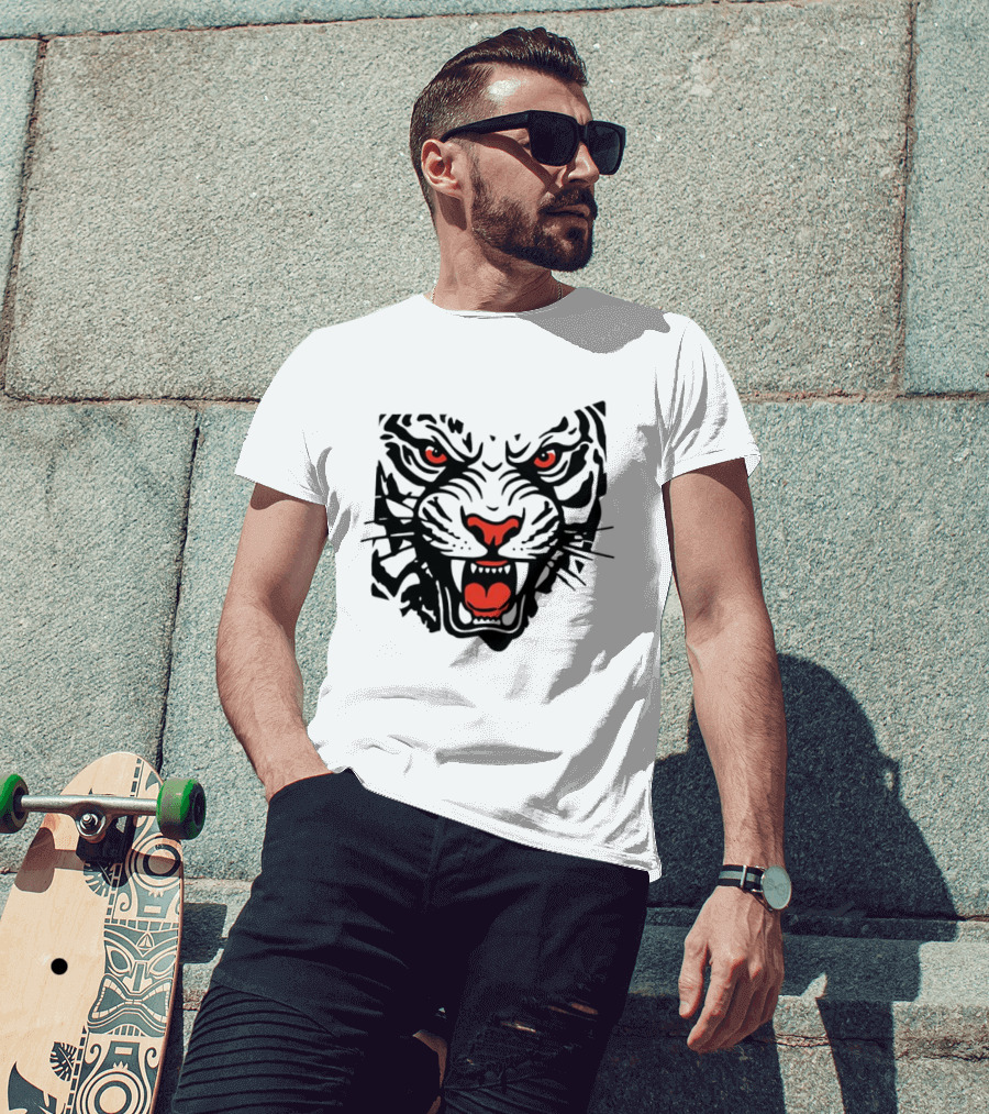 Clemson Tigers Head Clemson University Fierce Tiger Face T-Shirt