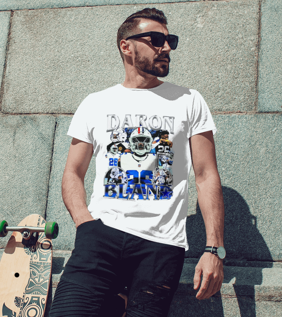 Daron Bland Dallas Cowboys 26 NFL Star Player Collage T-Shirt