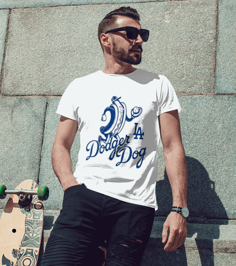 Dodger Dog LA Dodgers Hot Dog Baseball T-Shirt